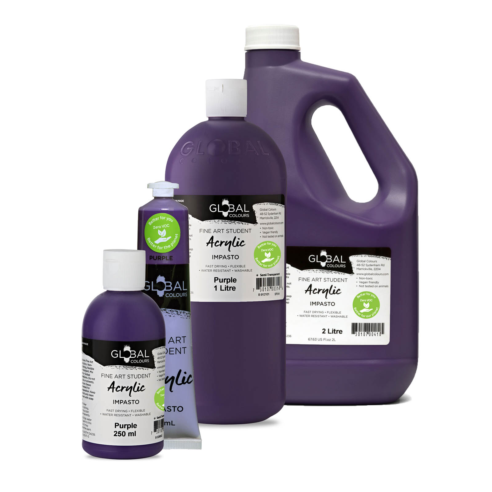 Purple EcoFriendly Fine Art Student Acrylic Artist Paint